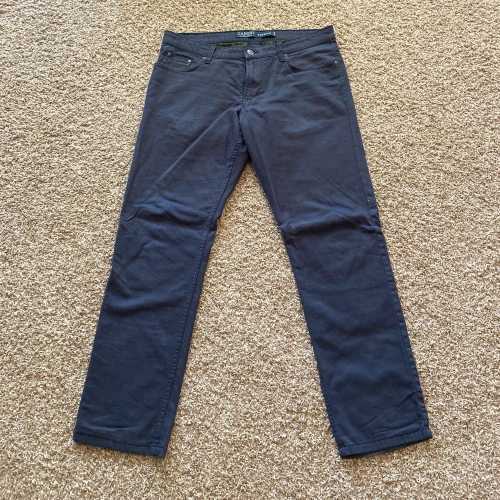 Men’s C&A Thermo Trousers, W36 L32, Navy